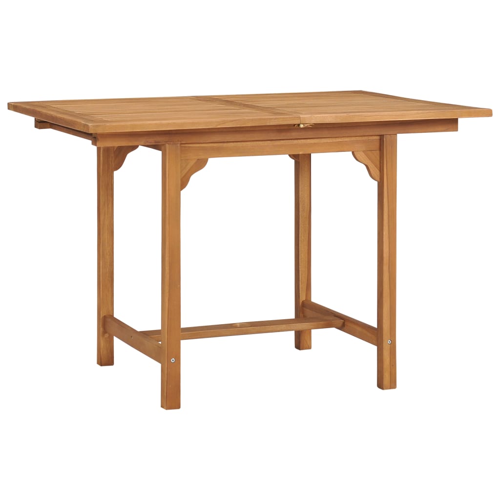 vidaXL Tuintafel verlengbaar (110-160)x80x75 cm massief teakhout - Aashly