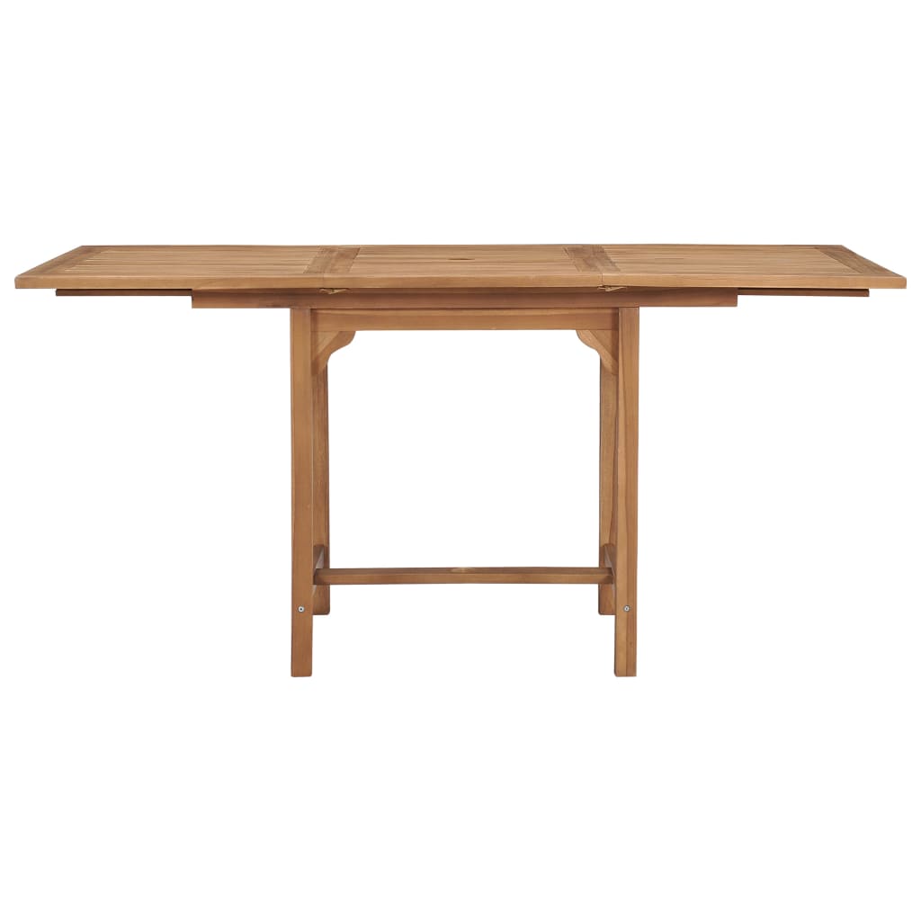 vidaXL Tuintafel verlengbaar (110-160)x80x75 cm massief teakhout - Aashly