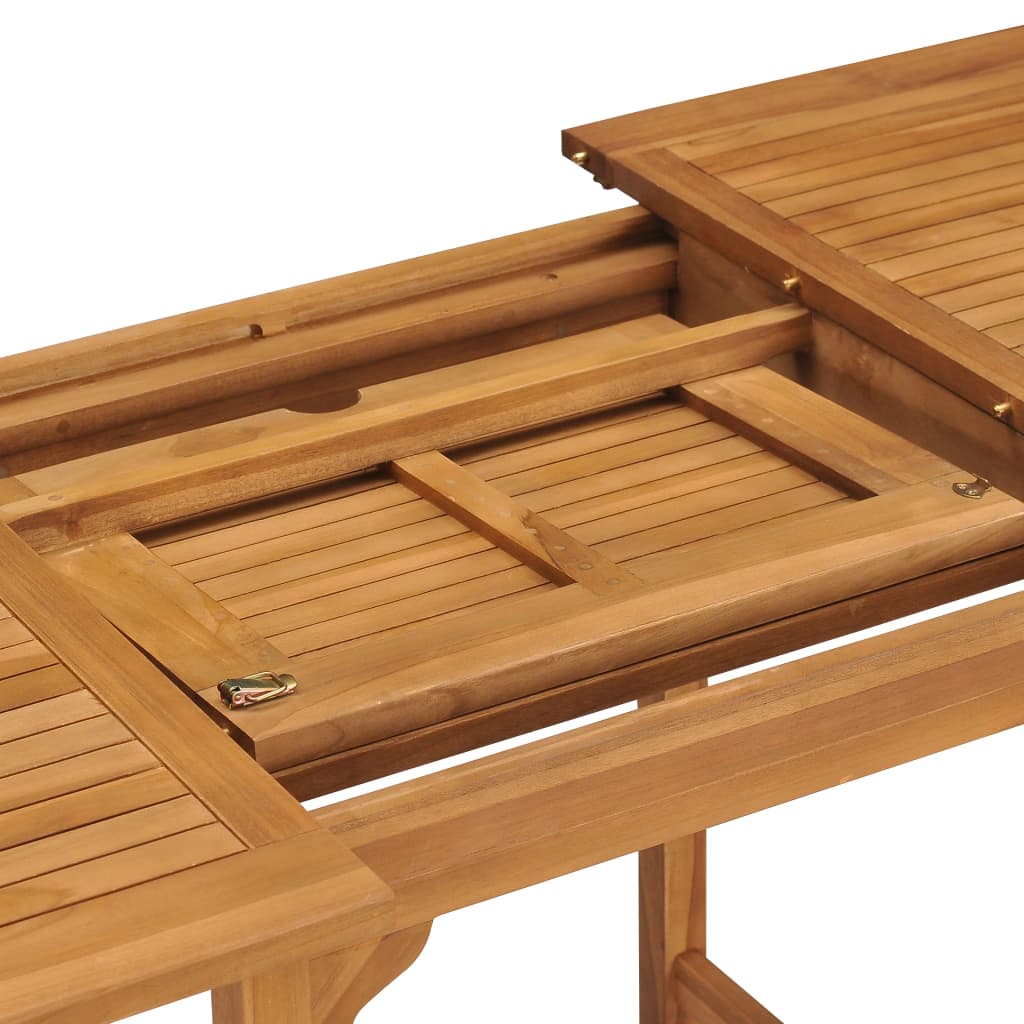 vidaXL Tuintafel verlengbaar (110-160)x80x75 cm massief teakhout - Aashly