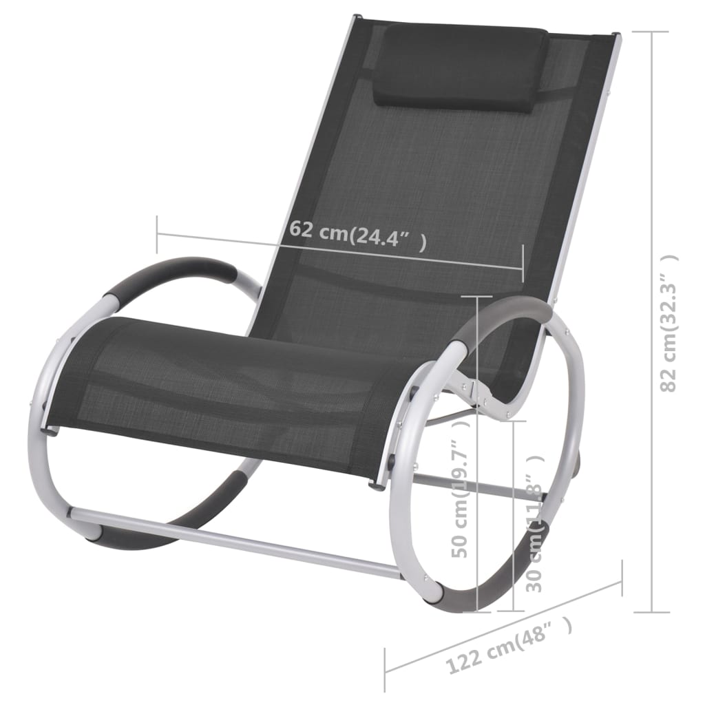 vidaXL Garden Swing Chair Textilene Cream