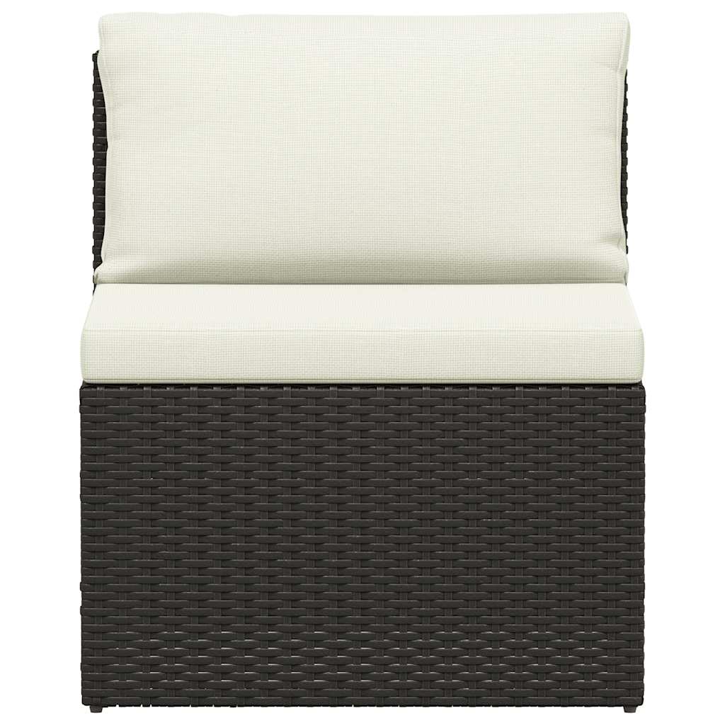vidaXL 4-delige Loungeset met kussens poly rattan bruin - Aashly