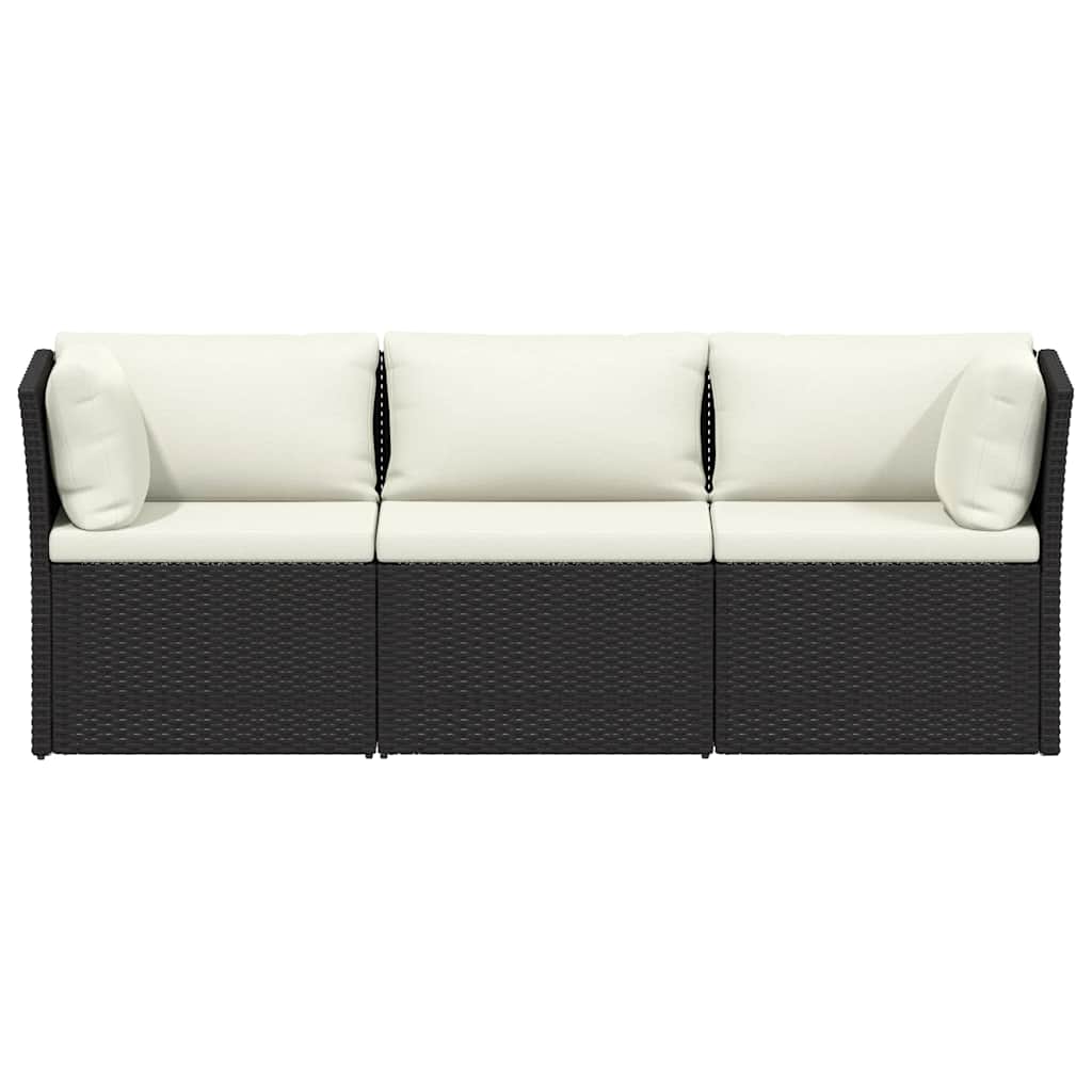 vidaXL 4-delige Loungeset met kussens poly rattan bruin - Aashly