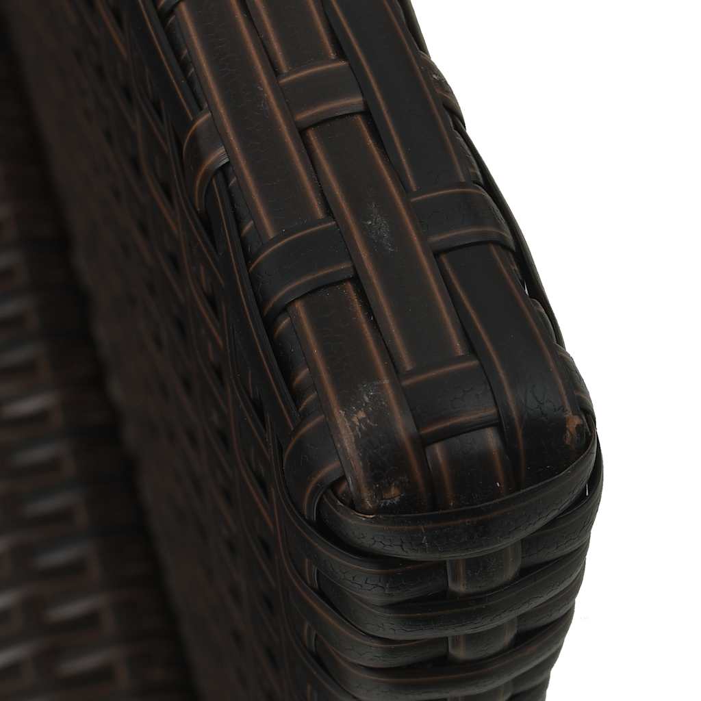 vidaXL 4-delige Loungeset met kussens poly rattan bruin - Aashly
