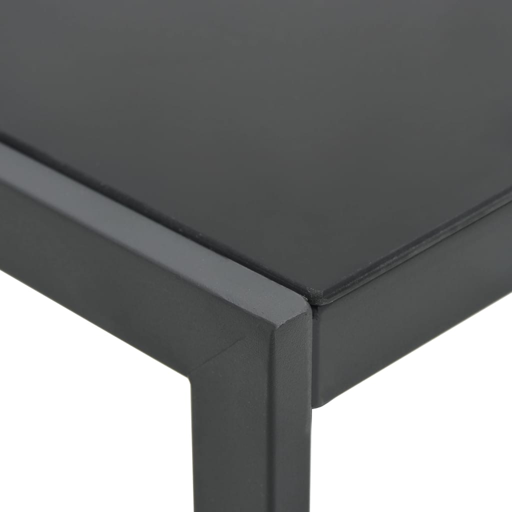 vidaXL Ligbedden 2 st met tafel textileen en staal - Aashly