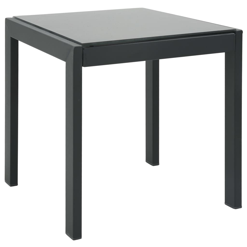 vidaXL Ligbedden 2 st met tafel textileen en staal - Aashly