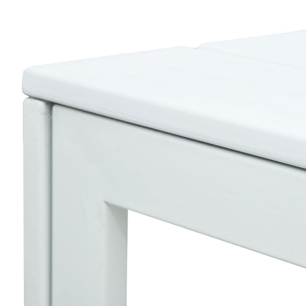 vidaXL Salontafel hout-look 78x78x74 cm HDPE wit