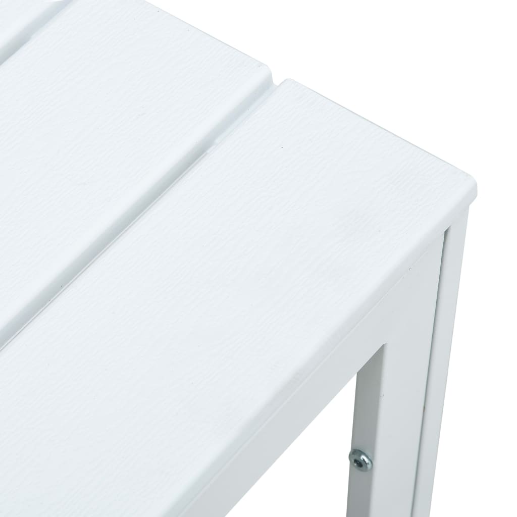 vidaXL Salontafel hout-look 78x78x74 cm HDPE wit