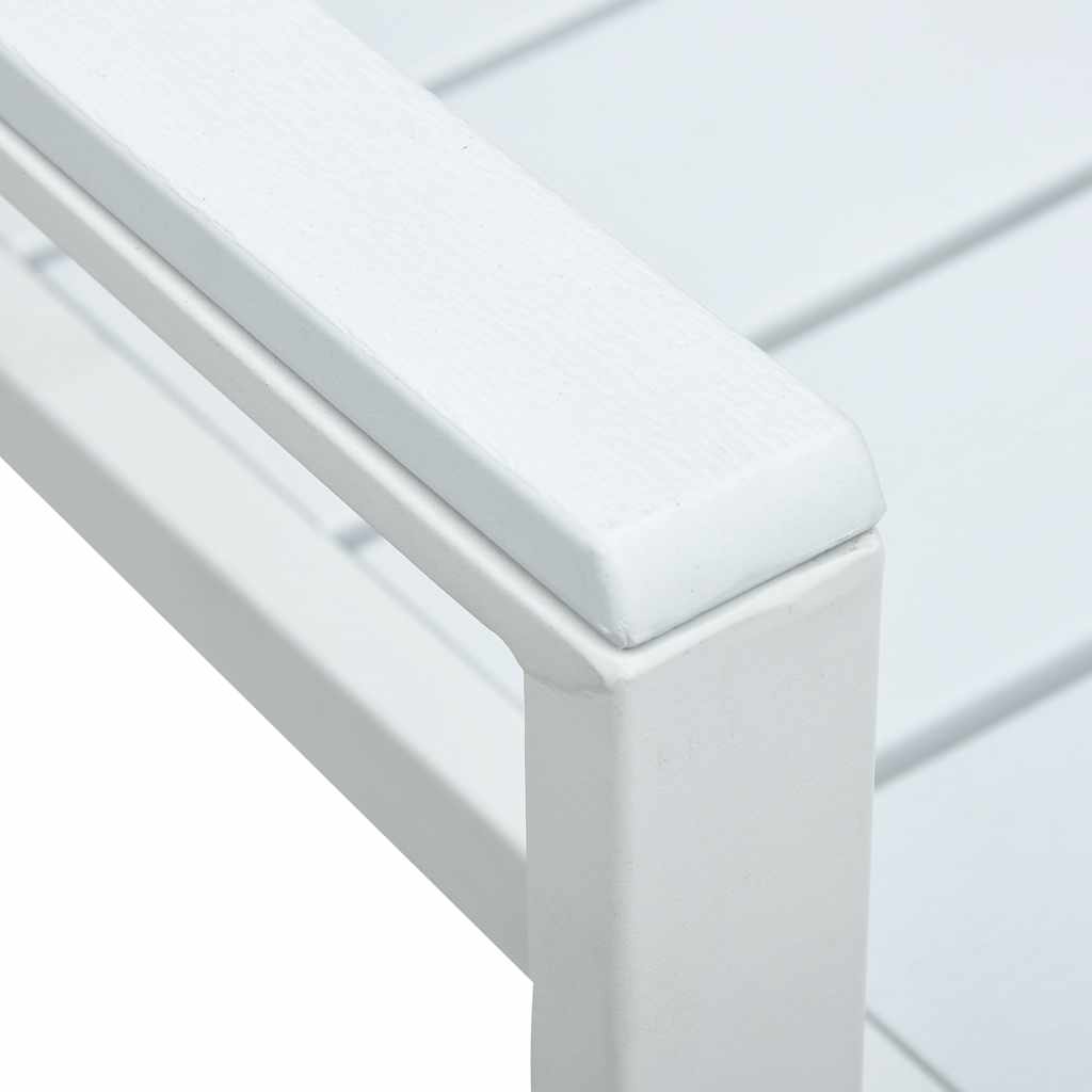 vidaXL Tuinstoelen 4 st hout-look HDPE wit - Aashly