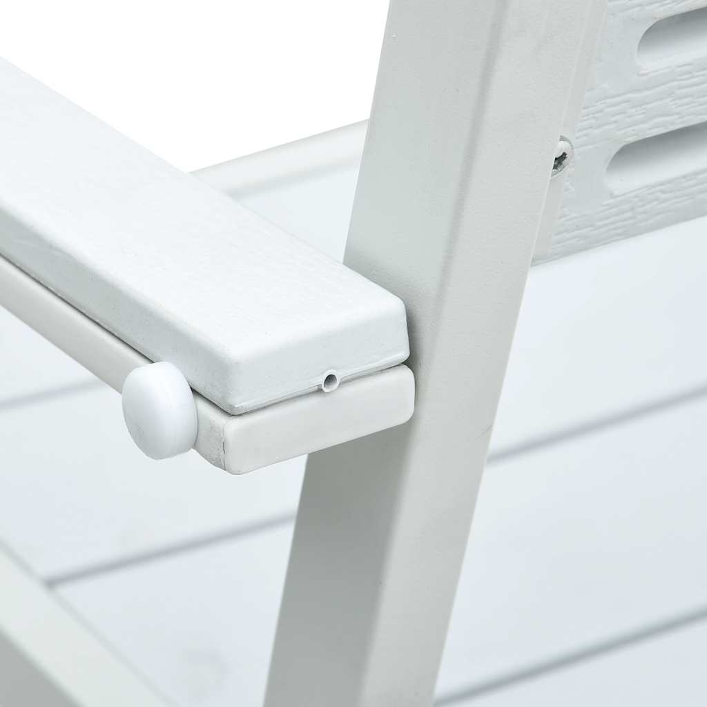 vidaXL Tuinstoelen 4 st hout-look HDPE wit - Aashly