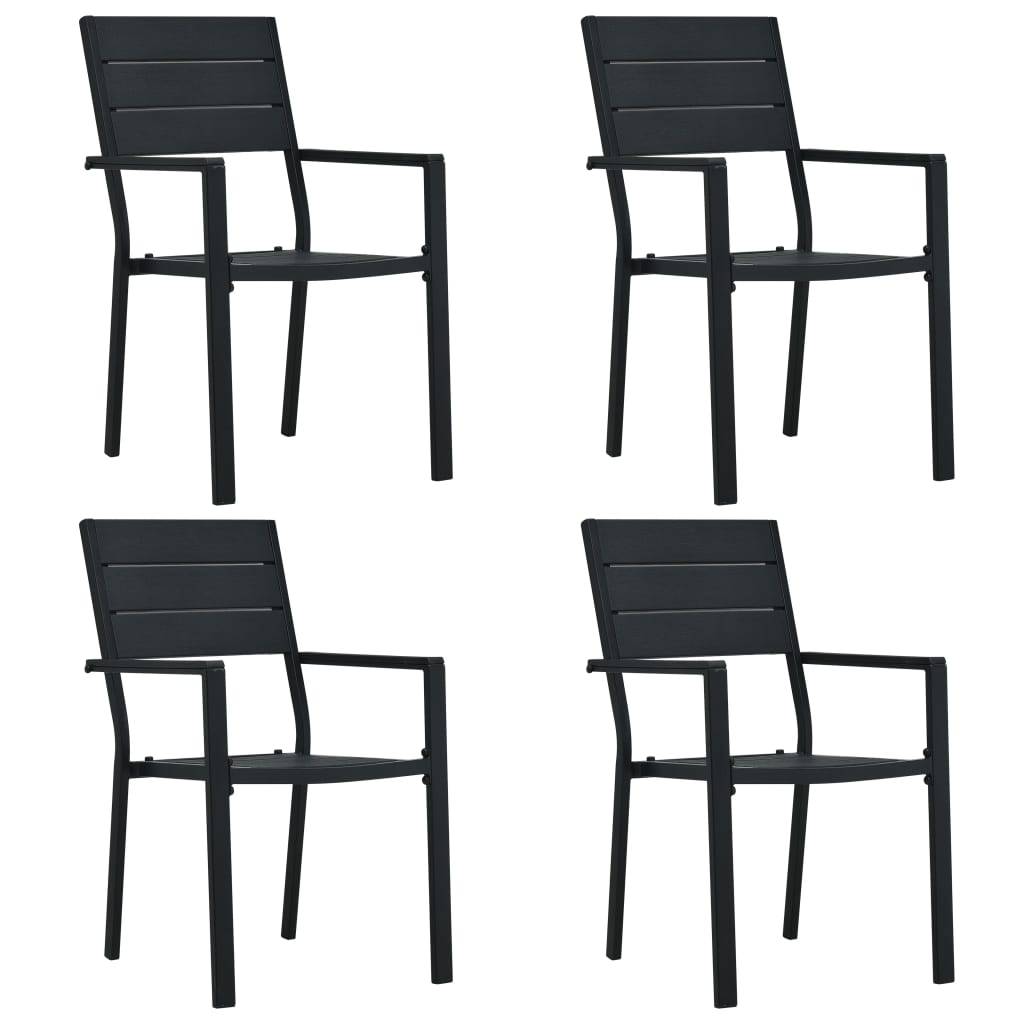 vidaXL Tuinstoelen 4 st hout-look HDPE wit - Aashly