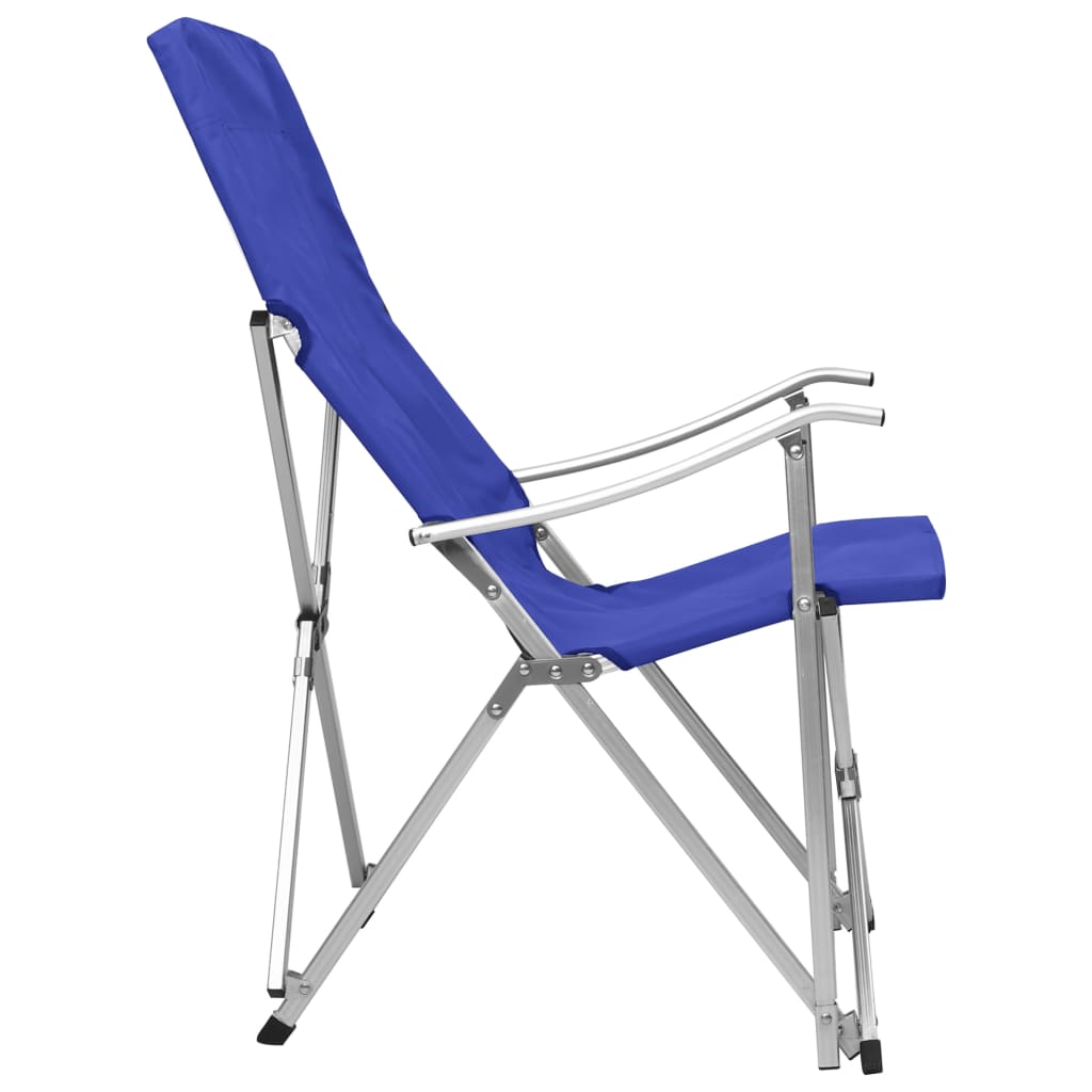 vidaXL Campingstoelen inklapbaar 2 st blauw