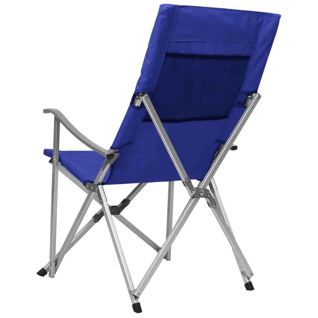 vidaXL Campingstoelen inklapbaar 2 st blauw