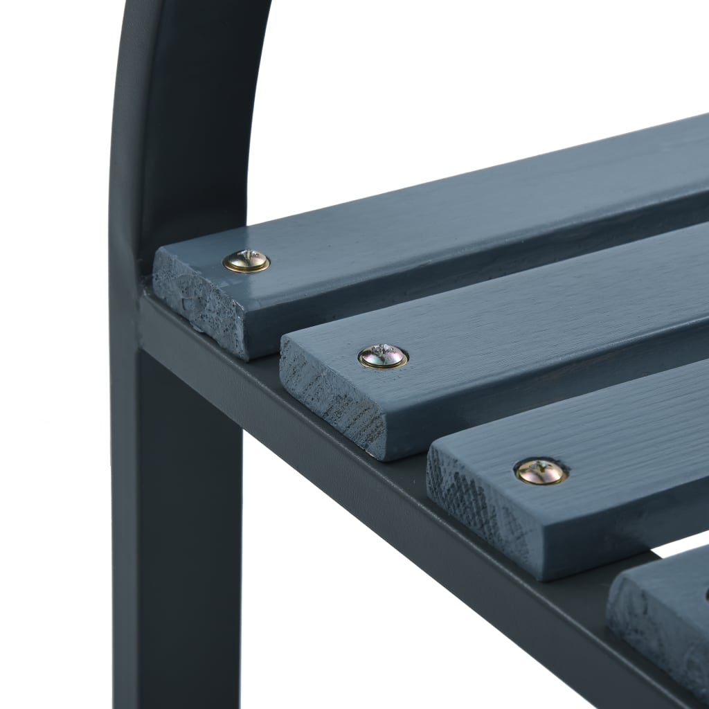 vidaXL Tuinbank 120 cm hout grijs