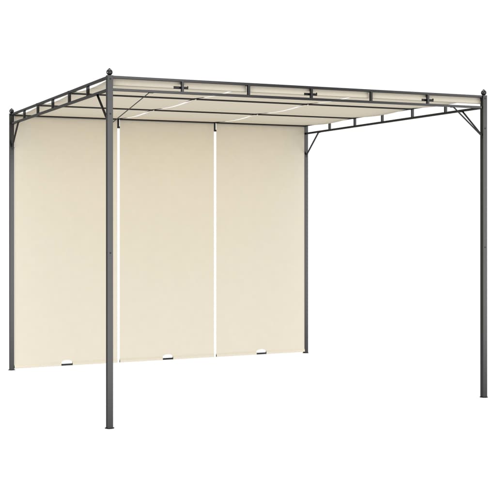 vidaXL Tuinprieel met zijgordijn 3x3x2,25 m antraciet - Aashly