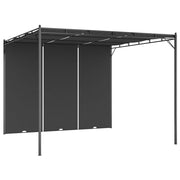 vidaXL Tuinprieel met zijgordijn 3x3x2,25 m antraciet - Aashly