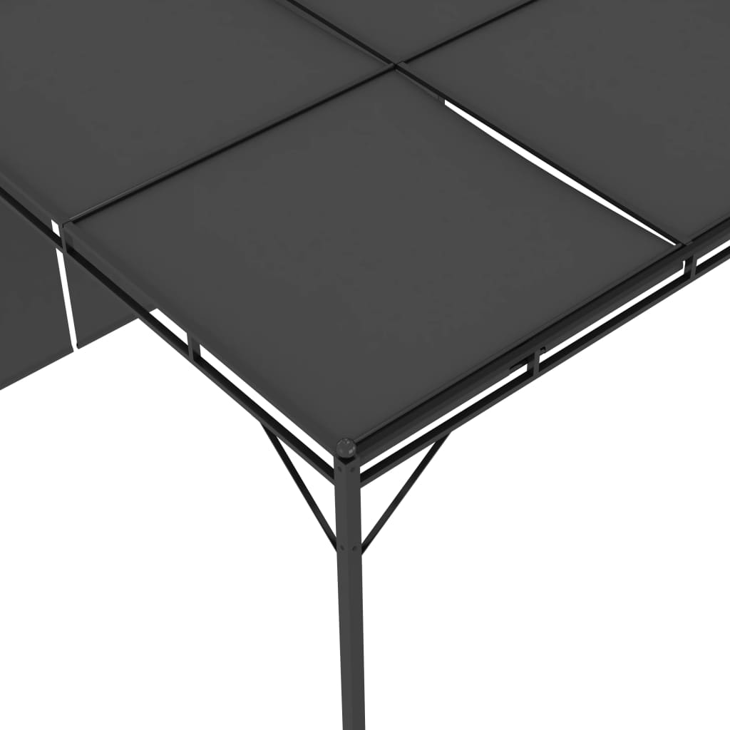 vidaXL Tuinprieel met zijgordijn 3x3x2,25 m antraciet - Aashly