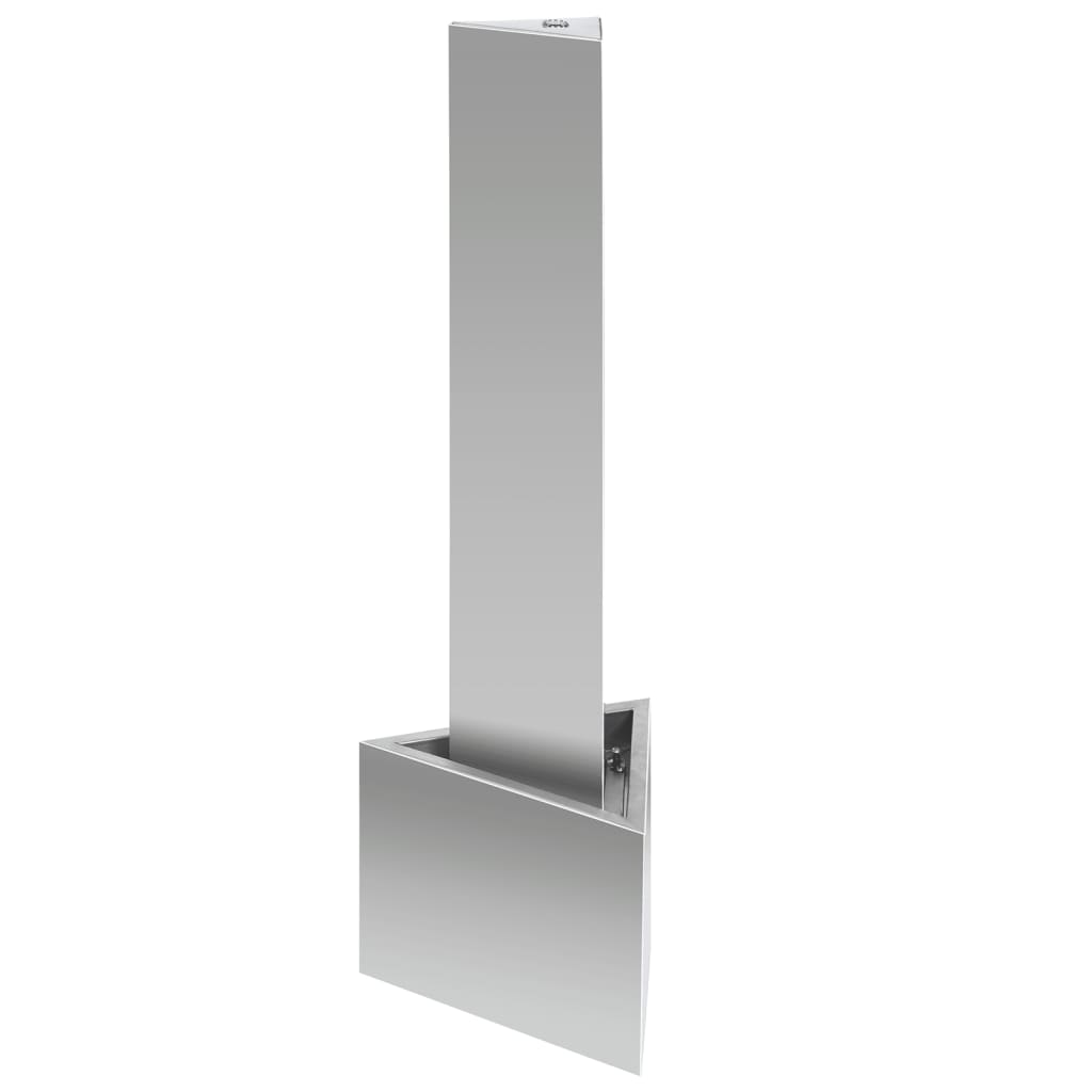vidaXL Garden Fountain 37.7x32.6x110 cm Stainless Steel Silver Color
