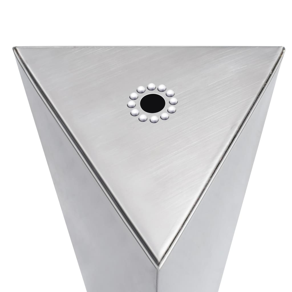 vidaXL Garden Fountain 37.7x32.6x110 cm Stainless Steel Silver Color