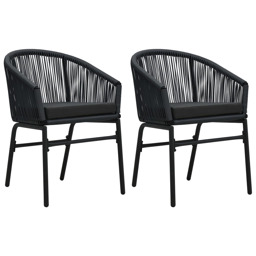 vidaXL Tuinstoelen 2 st PE-rattan antracietkleurig - Aashly