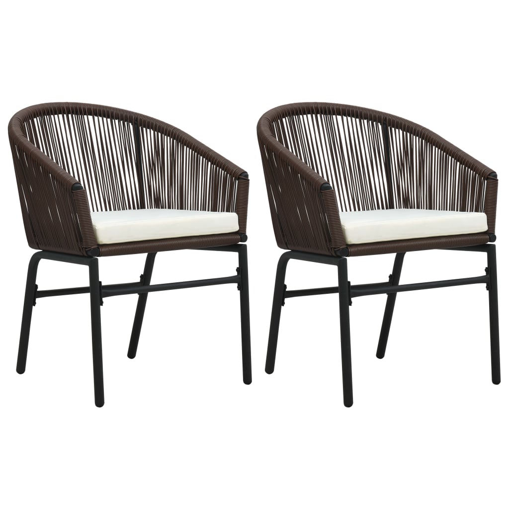 vidaXL Tuinstoelen 2 st PE-rattan antracietkleurig - Aashly