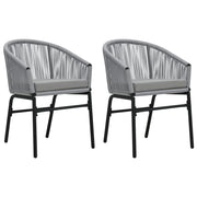 vidaXL Tuinstoelen 2 st PE-rattan antracietkleurig - Aashly