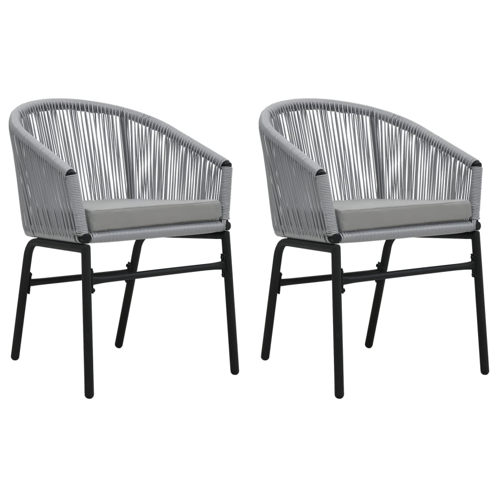 vidaXL Tuinstoelen 2 st PE-rattan antracietkleurig - Aashly