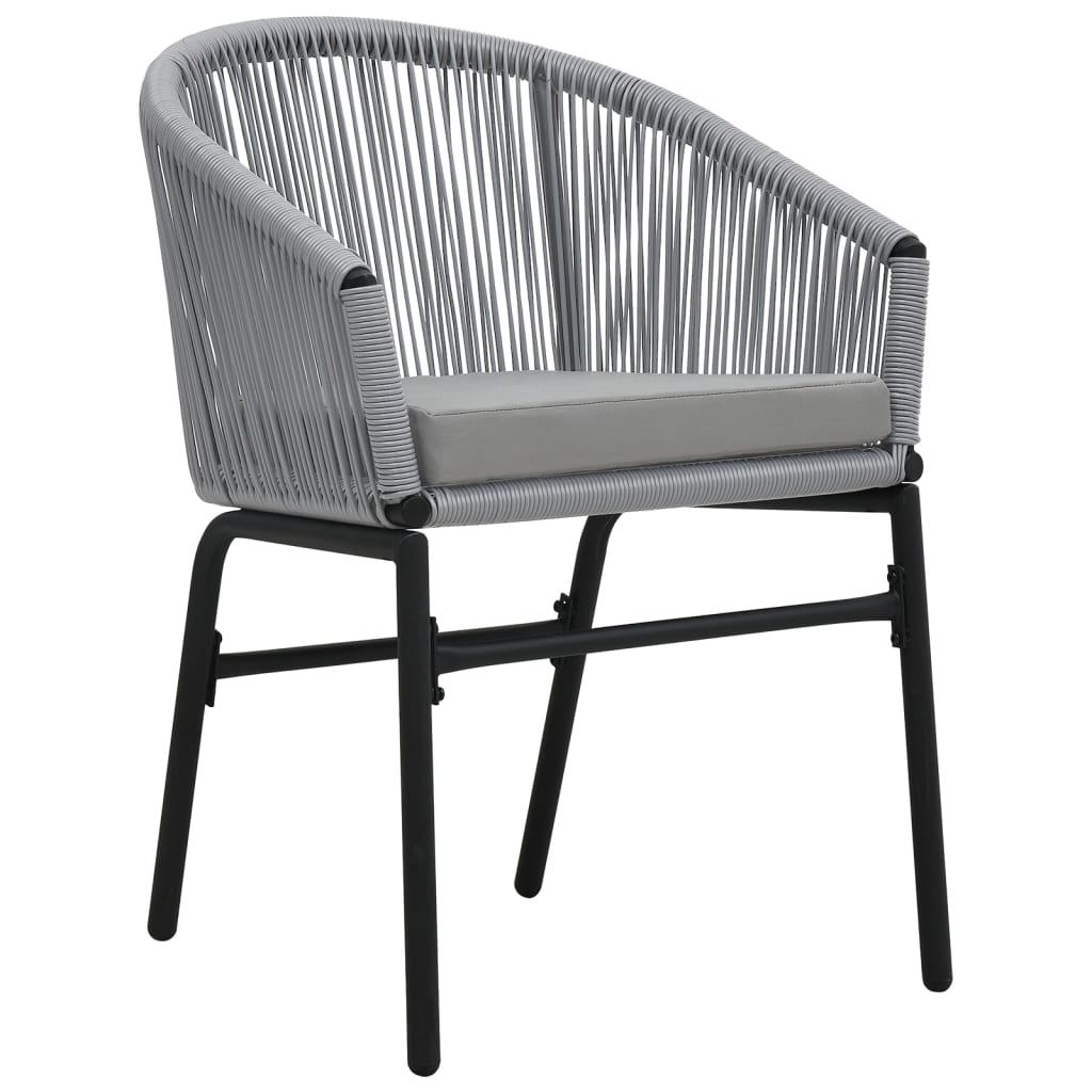 vidaXL Tuinstoelen 2 st PE-rattan antracietkleurig - Aashly