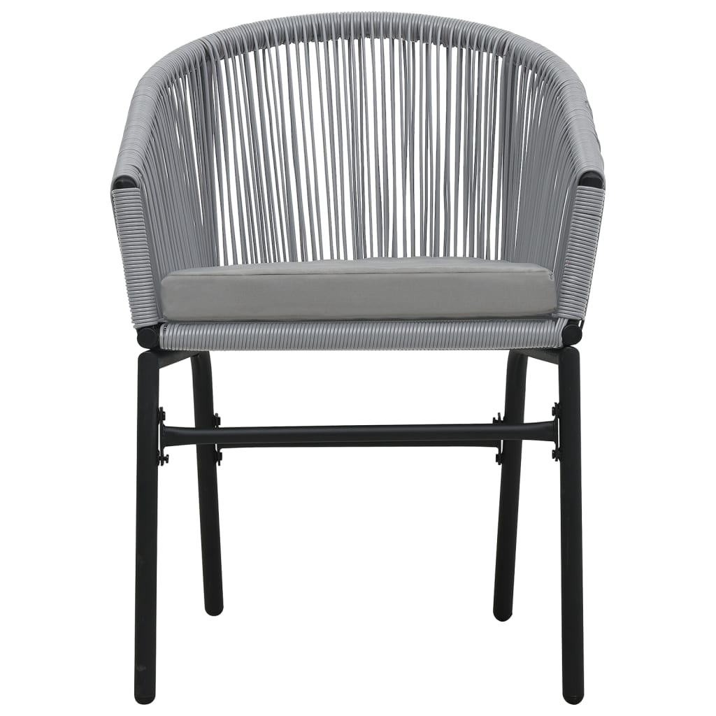 vidaXL Tuinstoelen 2 st PE-rattan antracietkleurig - Aashly