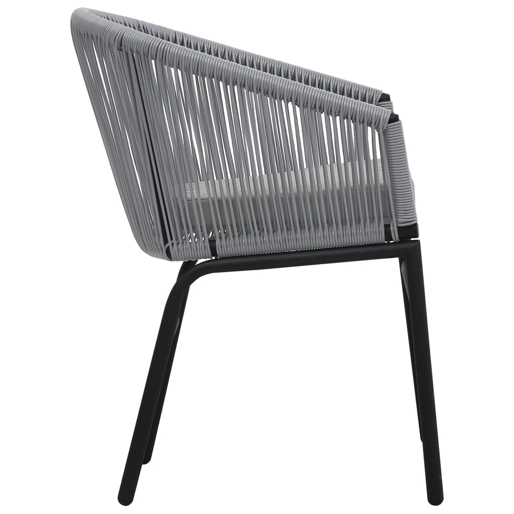 vidaXL Tuinstoelen 2 st PE-rattan antracietkleurig - Aashly