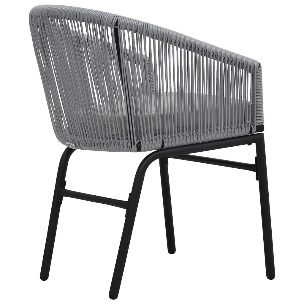 vidaXL Tuinstoelen 2 st PE-rattan antracietkleurig - Aashly