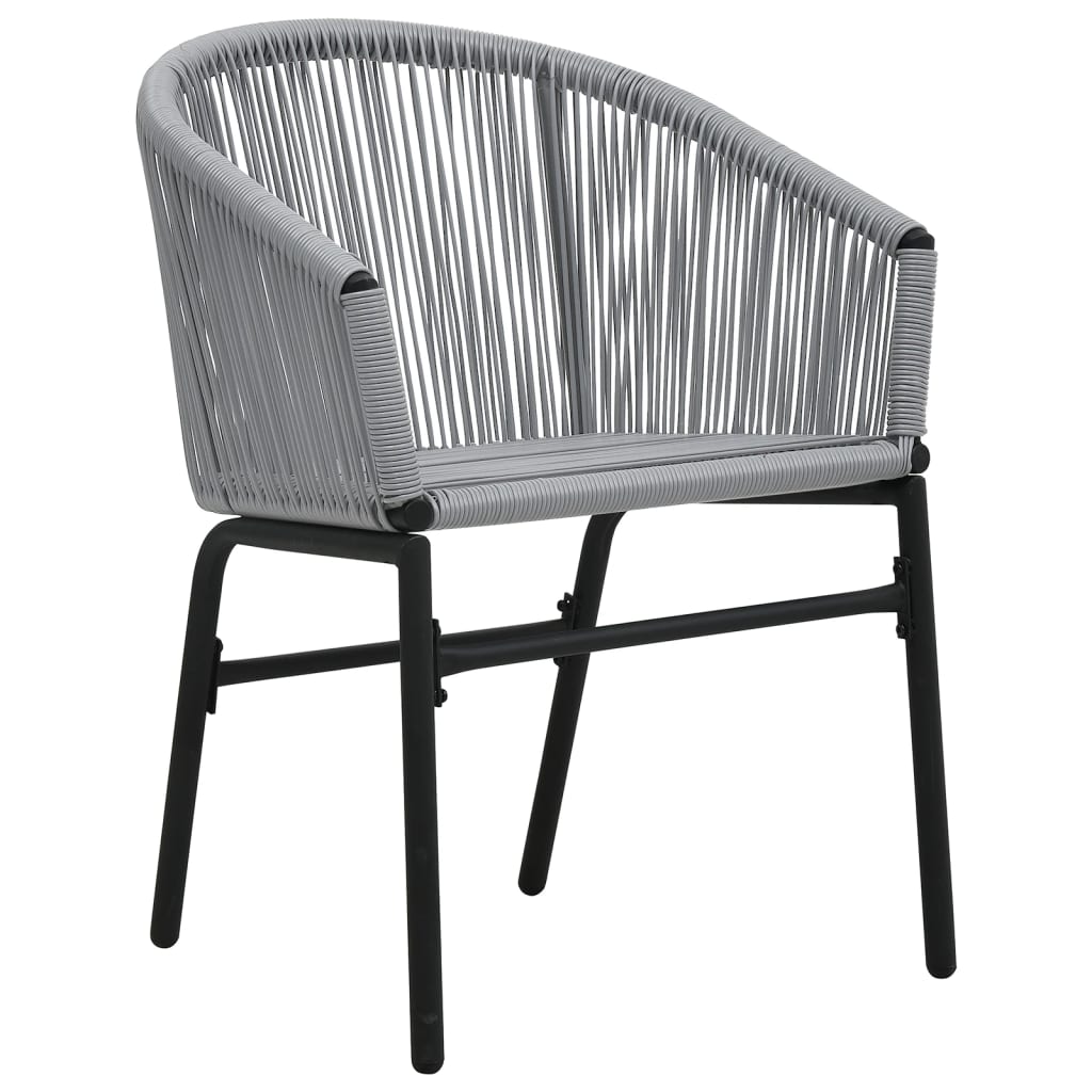 vidaXL Tuinstoelen 2 st PE-rattan antracietkleurig - Aashly