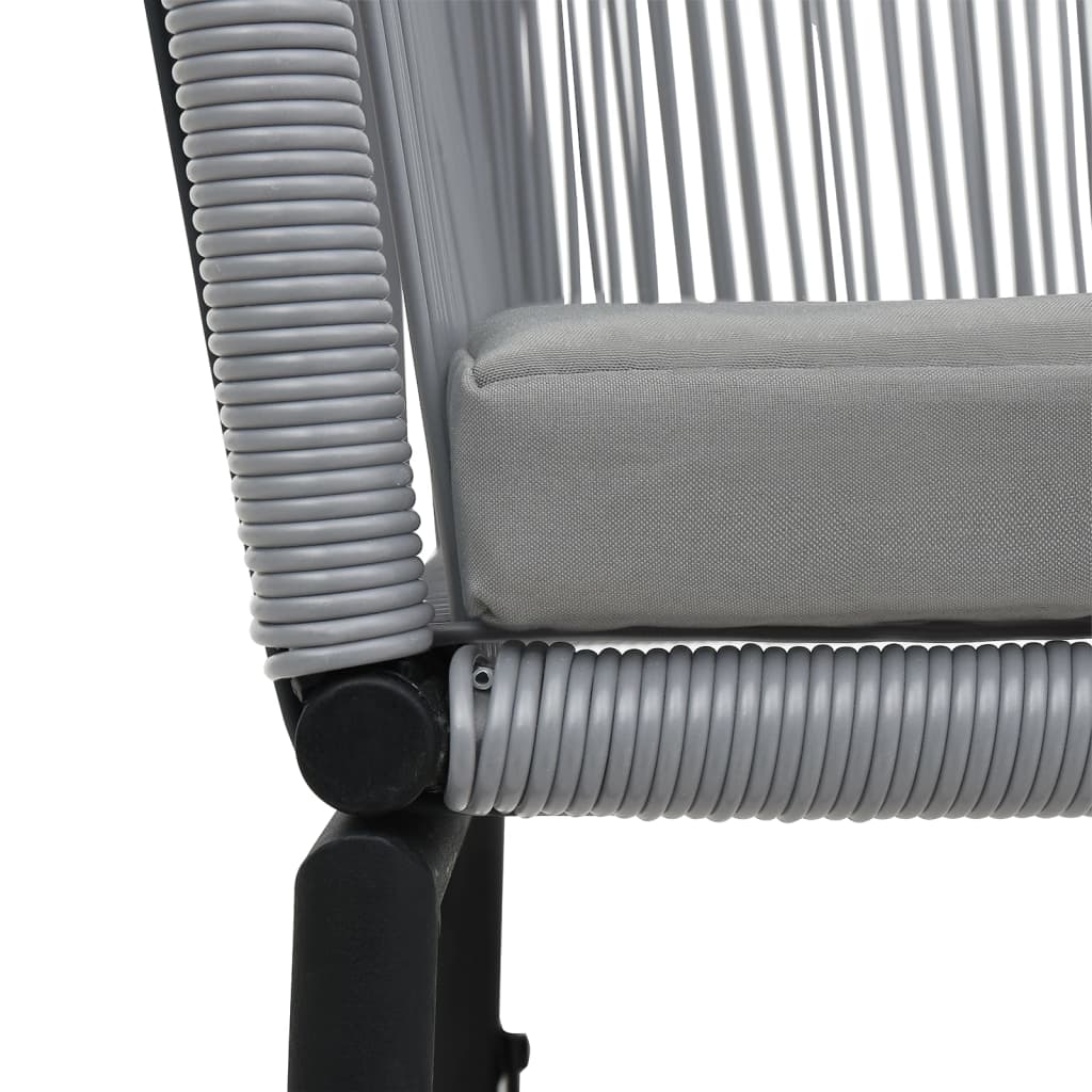 vidaXL Tuinstoelen 2 st PE-rattan antracietkleurig - Aashly