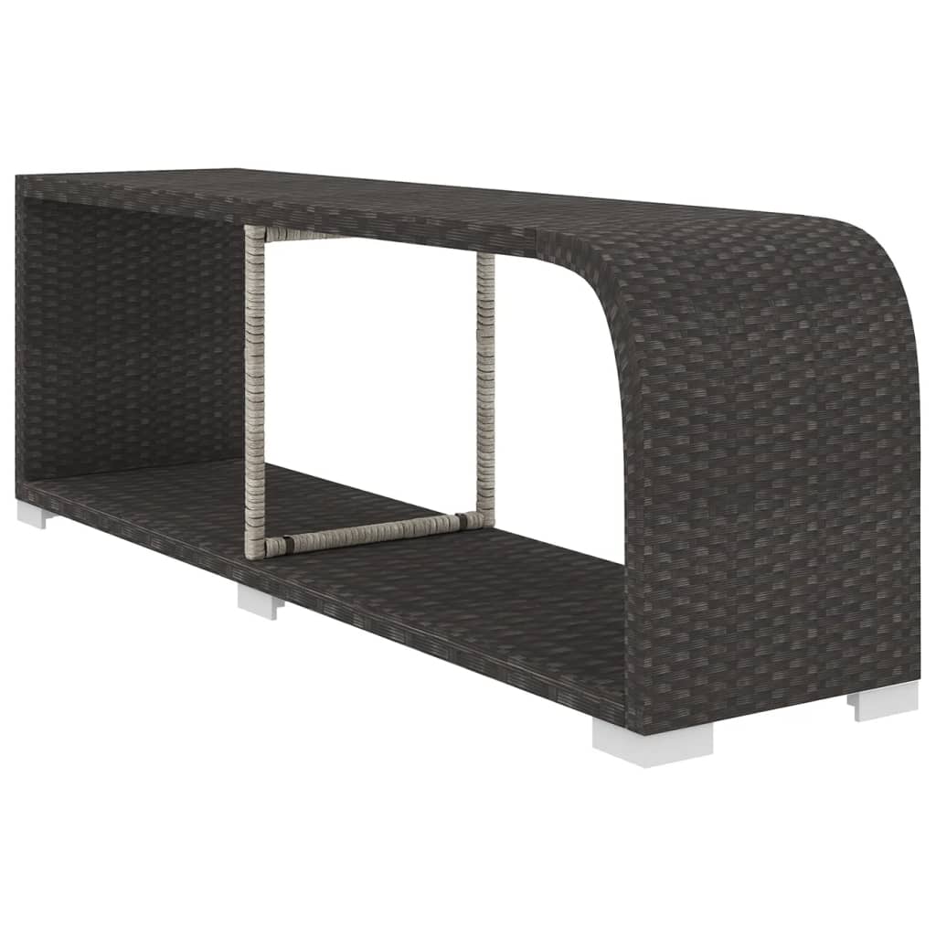 vidaXL 8-delige Loungeset met kussens poly rattan zwart