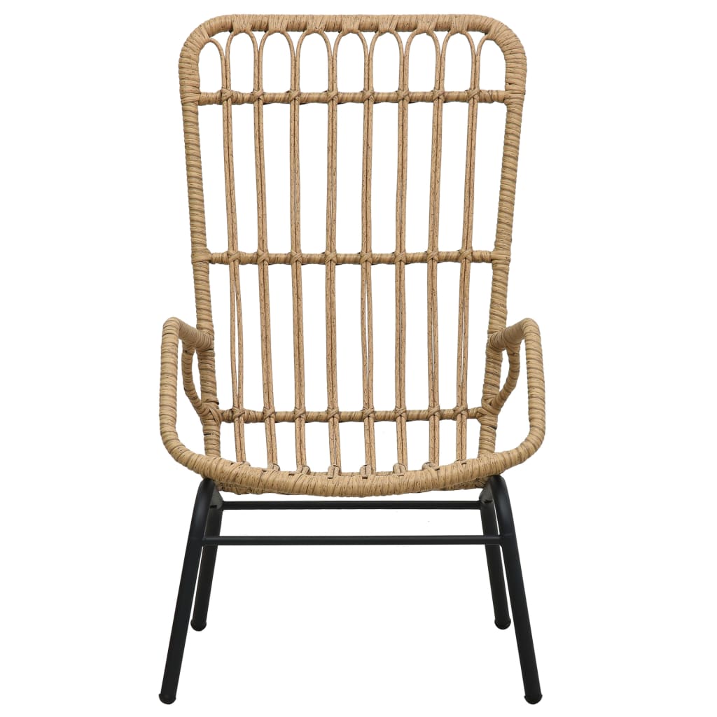 vidaXL Tuinstoel poly rattan lichtbruin - Aashly