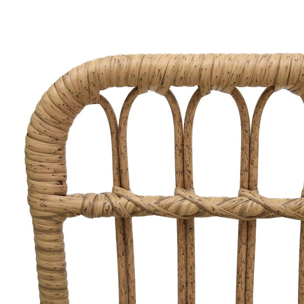 vidaXL Tuinstoel poly rattan lichtbruin - Aashly