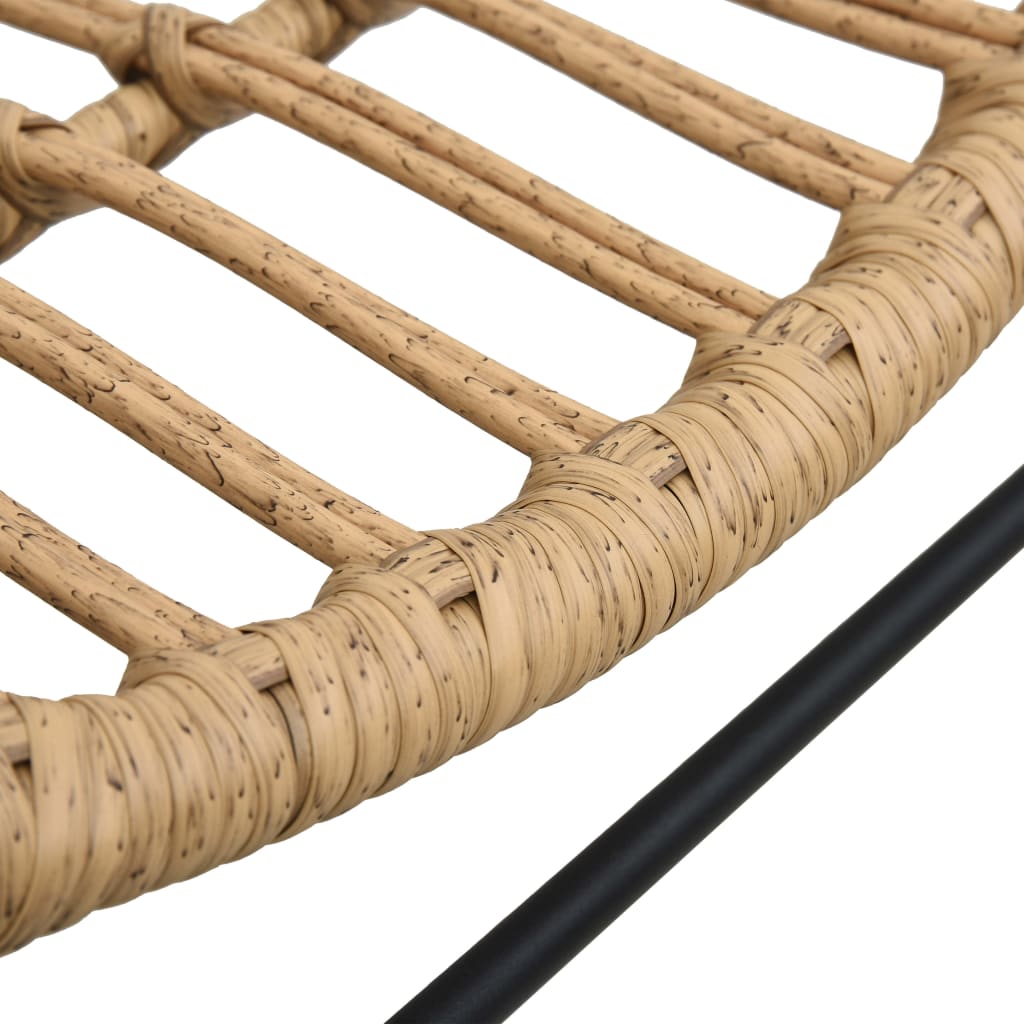 vidaXL Tuinstoel poly rattan lichtbruin - Aashly