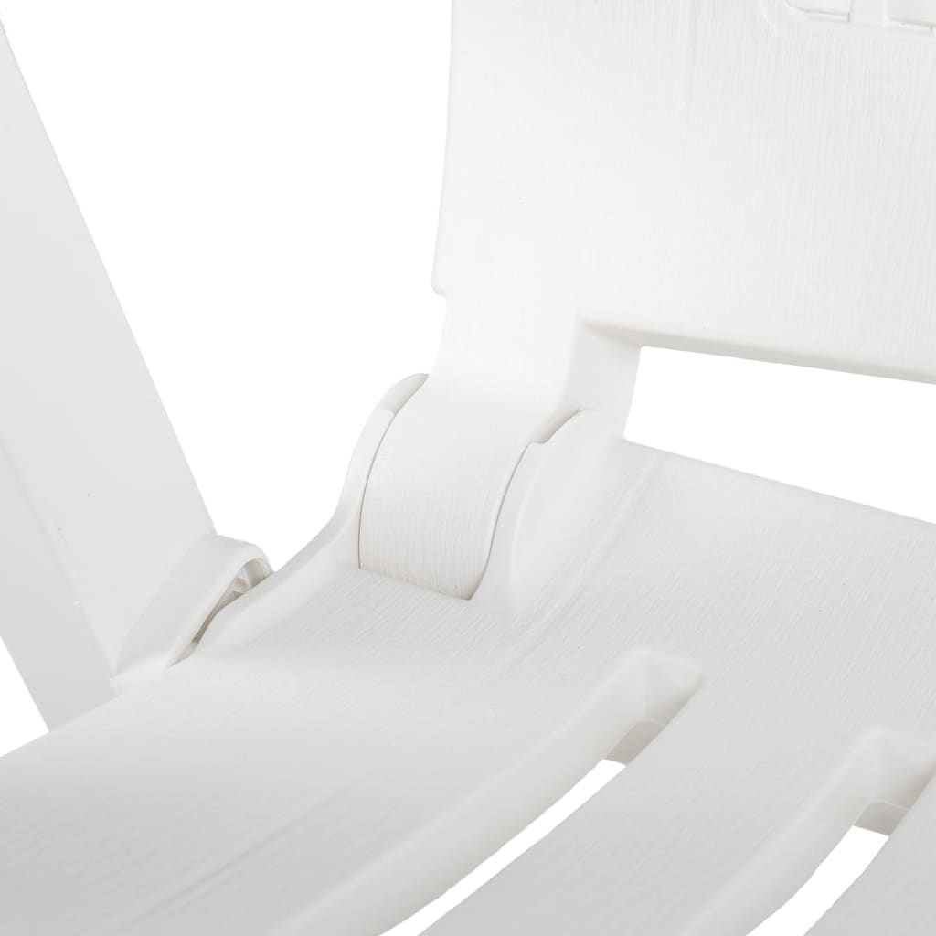 vidaXL Tuinstoelen 2 st verstelbaar kunststof wit - Aashly