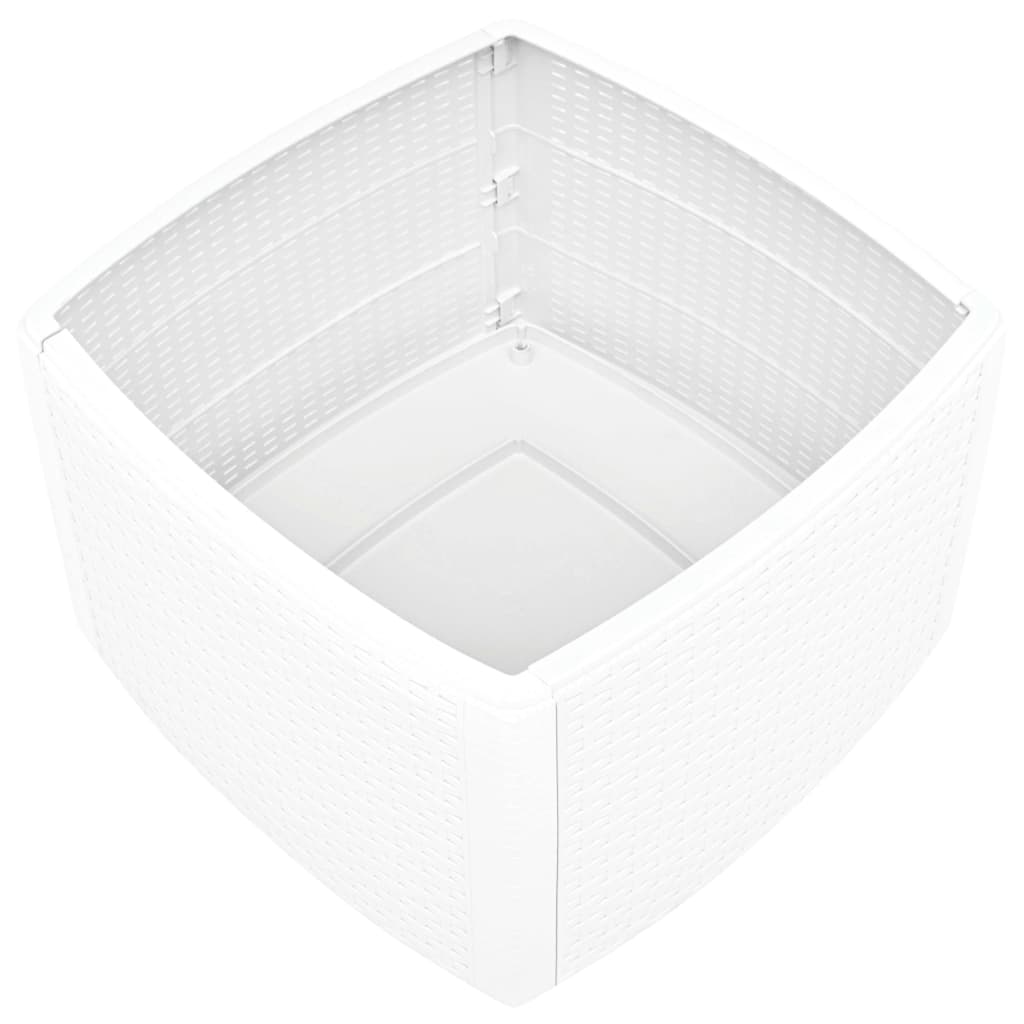 vidaXL Bijzettafel 54x54x36,5 cm kunststof wit - Aashly