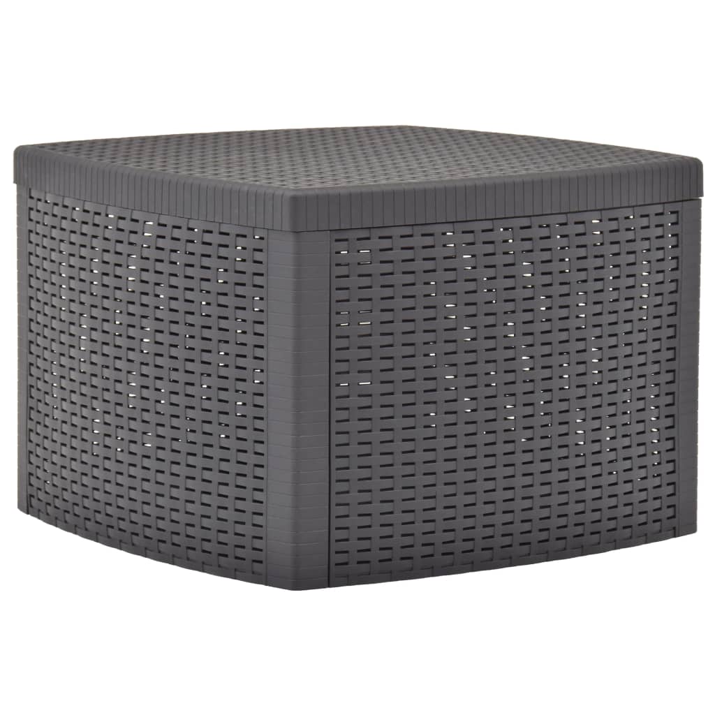 vidaXL Bijzettafel 54x54x36,5 cm kunststof wit - Aashly