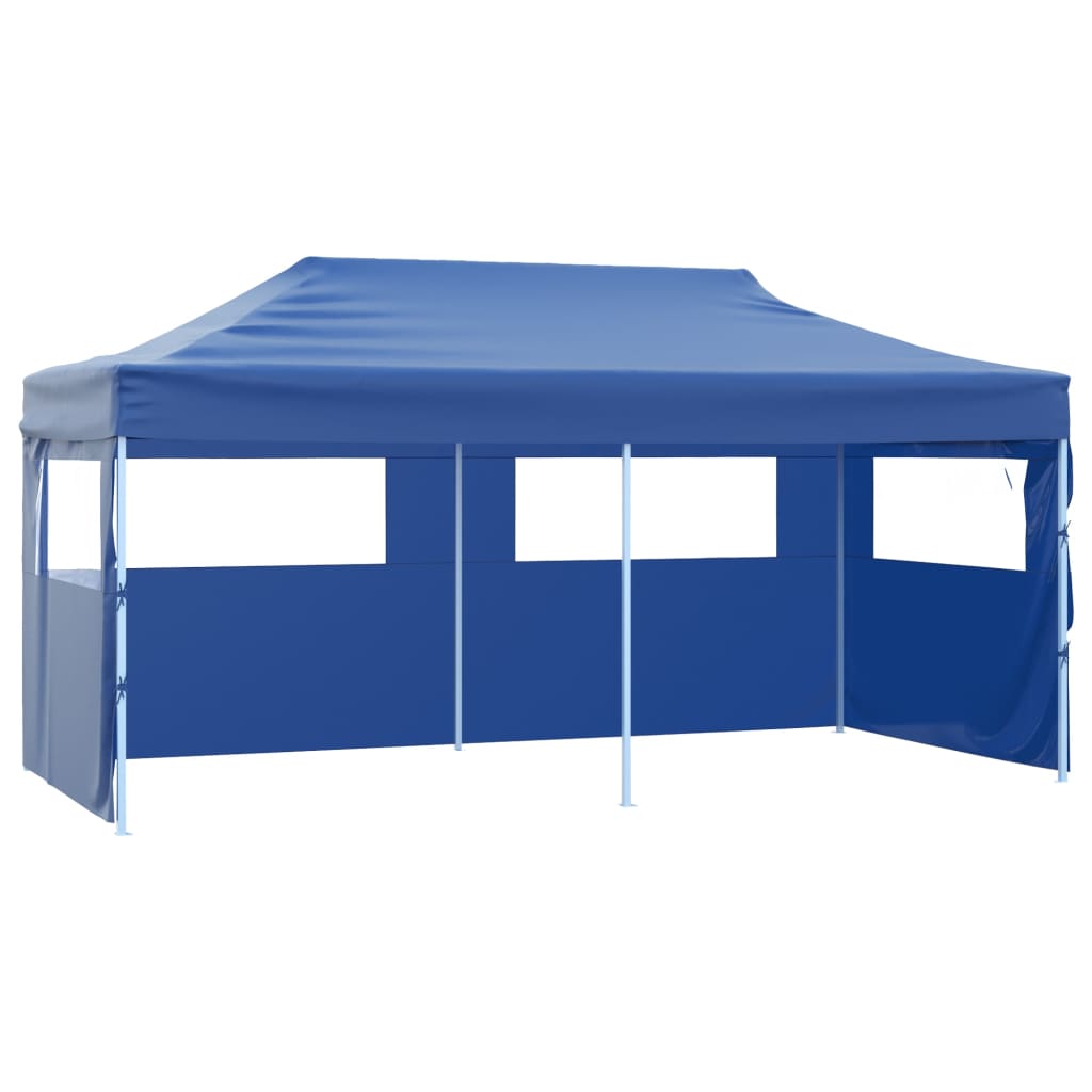 vidaXL Partytent met 4 zijwanden inklapbaar 3x6 m staal crème - Aashly