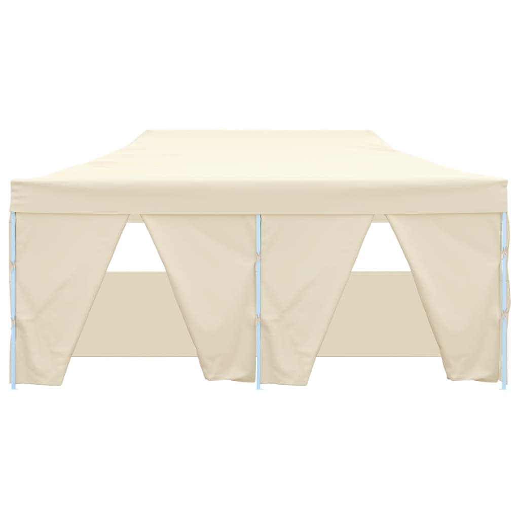 vidaXL Partytent met 4 zijwanden inklapbaar 3x6 m staal crème - Aashly