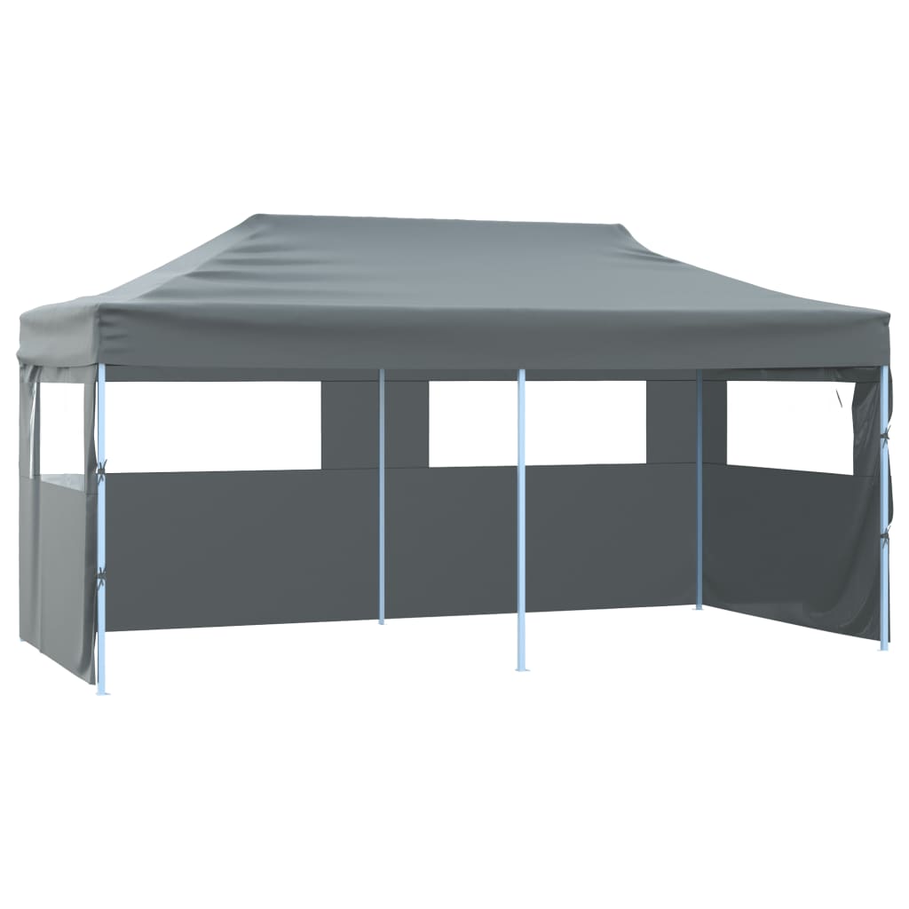 vidaXL Partytent met 4 zijwanden inklapbaar 3x6 m staal crème - Aashly