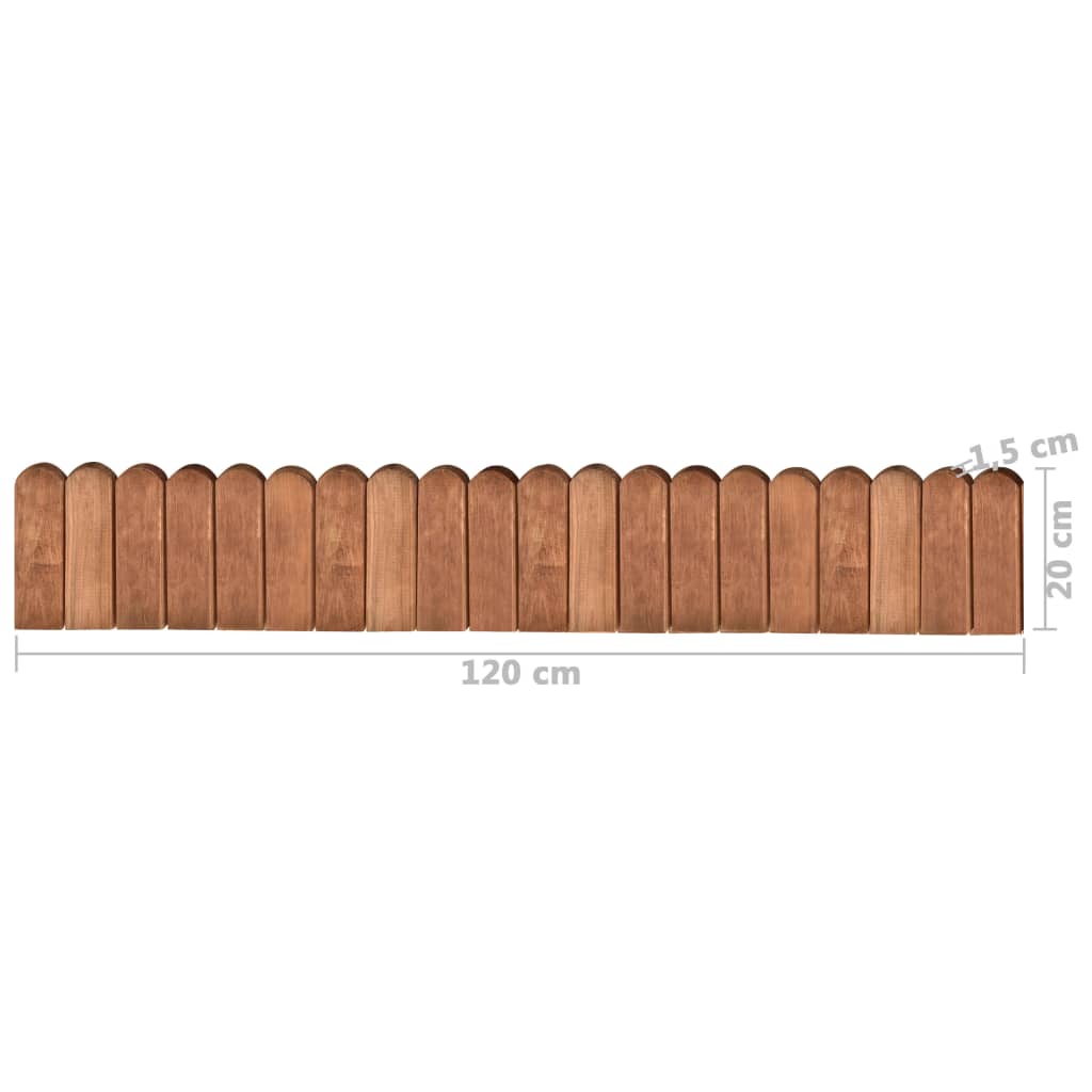 vidaXL Gazonranden 2 st 120 cm geïmpregneerd grenenhout - Aashly