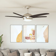vidaXL Plafondventilator met lamp 128 cm bruin - Aashly