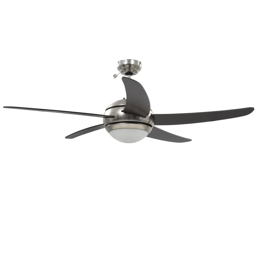 vidaXL Plafondventilator met lamp 128 cm bruin - Aashly
