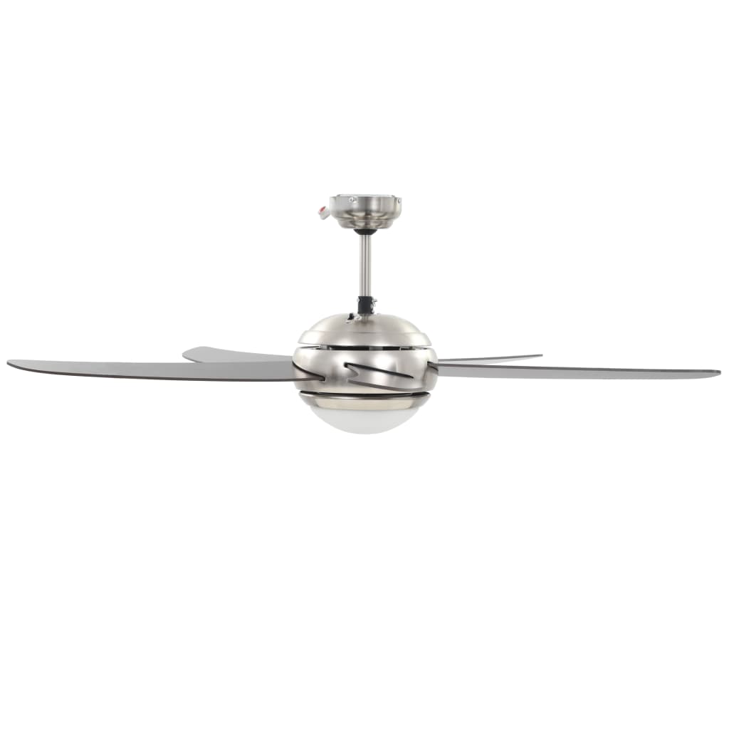 vidaXL Plafondventilator met lamp 128 cm bruin - Aashly