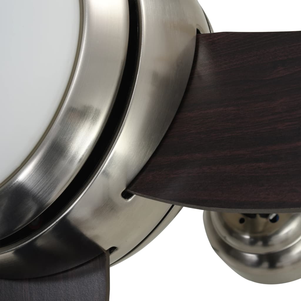 vidaXL Plafondventilator met lamp 128 cm bruin - Aashly