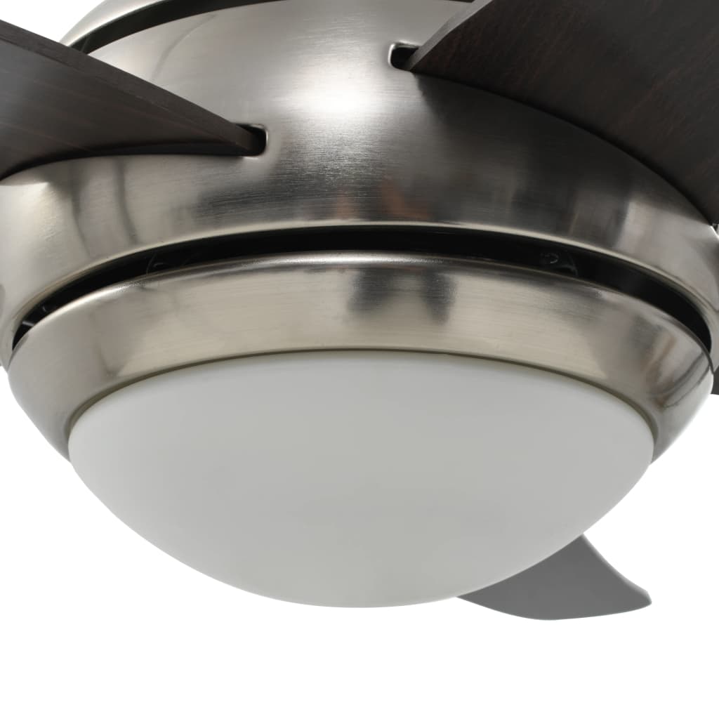 vidaXL Plafondventilator met lamp 128 cm bruin - Aashly