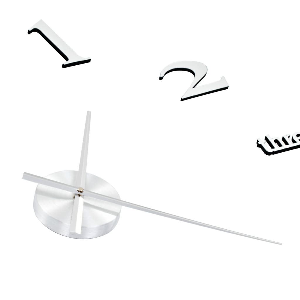 vidaXL 3D-wandklok 100 cm XXL modern zilverkleurig - Aashly
