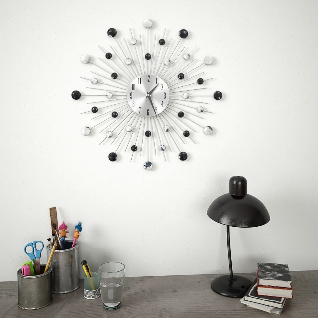 vidaXL Wandklok met quartz-mechanisme 50 cm modern ontwerp - Aashly